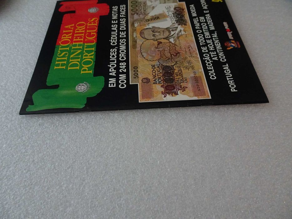 Caderneta de cromos vazia - Europer - História do Dinheiro Português -