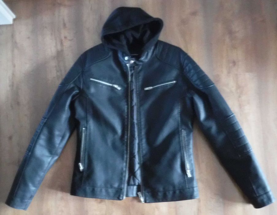 Kurtka męska rozm. M czarna matowa ekoskóra