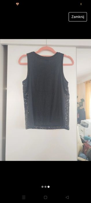 Czarny cekinowy top SS Esmara