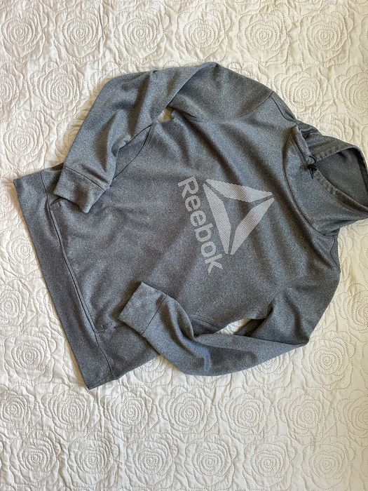 Reebok M 38 bluza szara melanż Logo napis speedwick