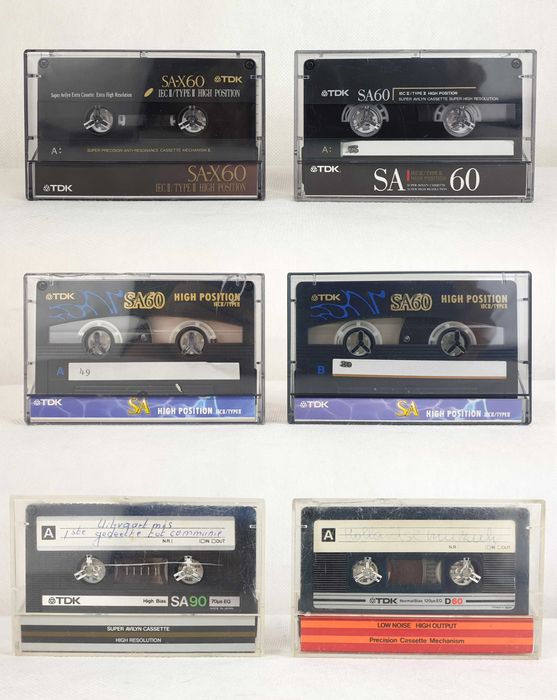 TDK 6 kaset magnetofonowych vintage audio stereo hi-fi retro