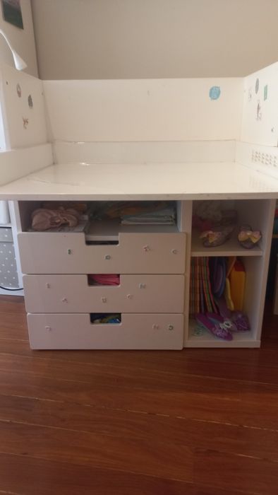 Trocador secretaria ikea usado 3 gavetas