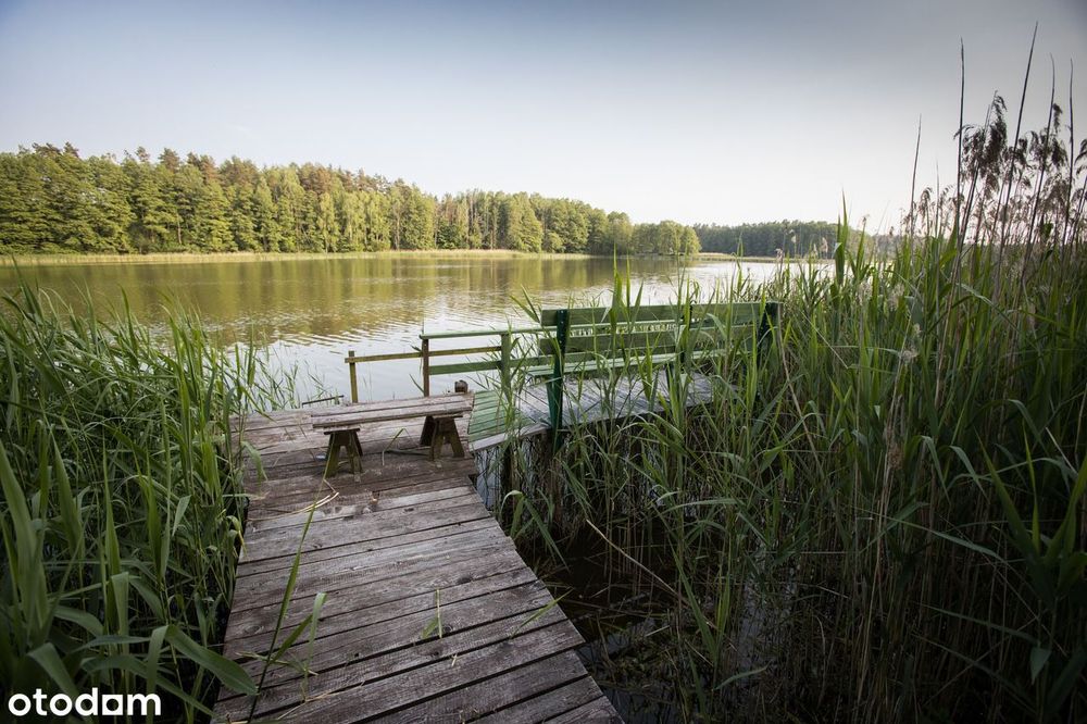 drewniany domek nad jeziorem