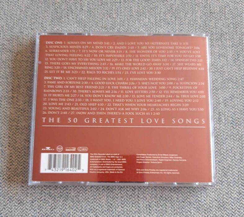 CD música Elvis Presley "The 50 Greatest Love Songs"