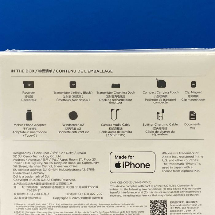 DJI Mic Mini (1 TX + 1 RX) - SELADO - 3 ANOS DE GARANTIA