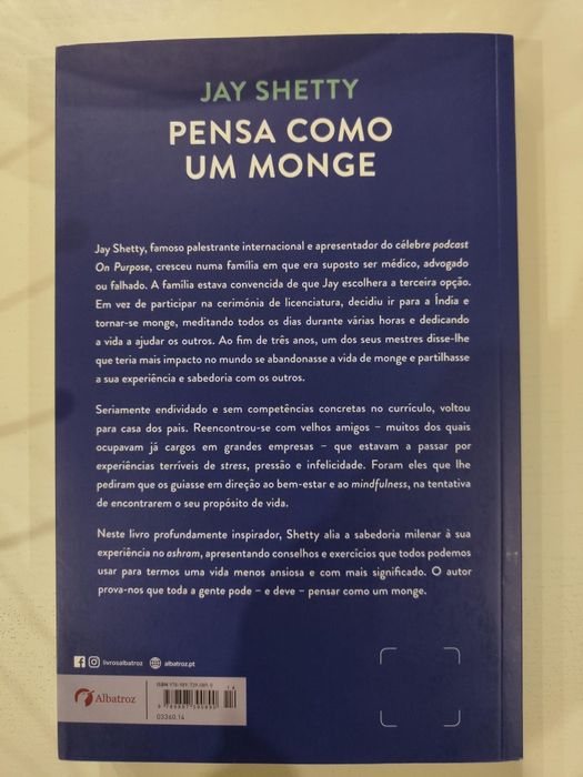 Livro - "Pensa como um Monge" de Jay Shetty