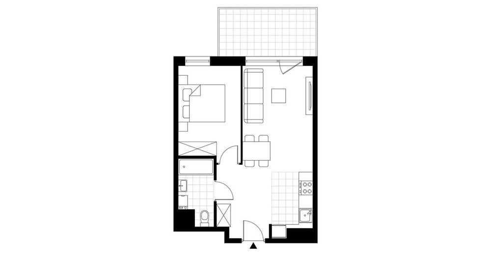 2-pokojowe mieszkanie 38 m² + balkon - Widok 4