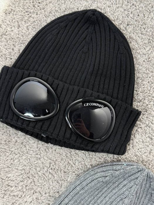 Шапка CP Company чорна/ зимня шапка сп компані сіра/c.p. company шапка