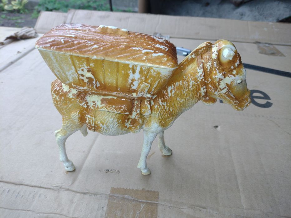 Сувенір СССР ослик осел пластиковий механическая нажимая на уши СРСР