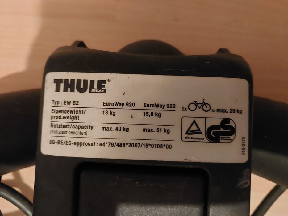 Bagażnik rowerowy Thule 920 2 rowery