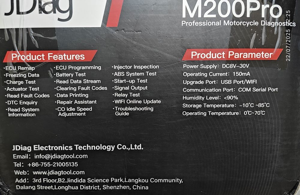 JDiag M 2000PRO, diagnóstico para motos