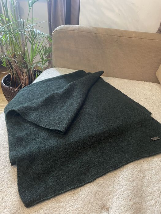 Ciepły ciemnozielony szalik House- unisex