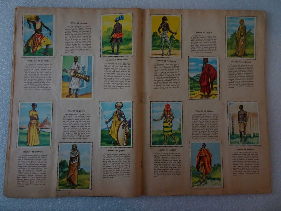 Caderneta de cromos Trajos Típicos de Todo o Mundo (faltam 10 cromos)