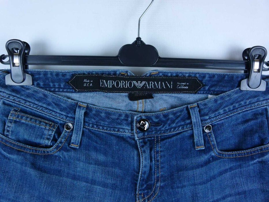 Emporio Armani skinny spodnie jeans proste nogawki / 30