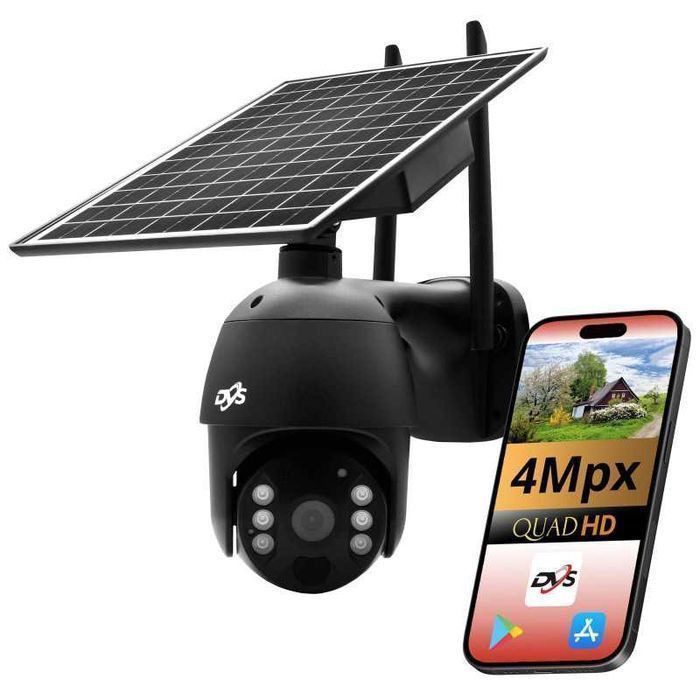 Kamera Solarna Obrotowa DVS-SDIP4036R-IRWS-WS Wi-Fi 4Mpx Czarna