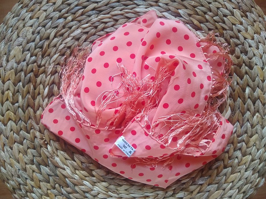 100% Silk Jedwab, Made in Italy, Elegancki szal oversize