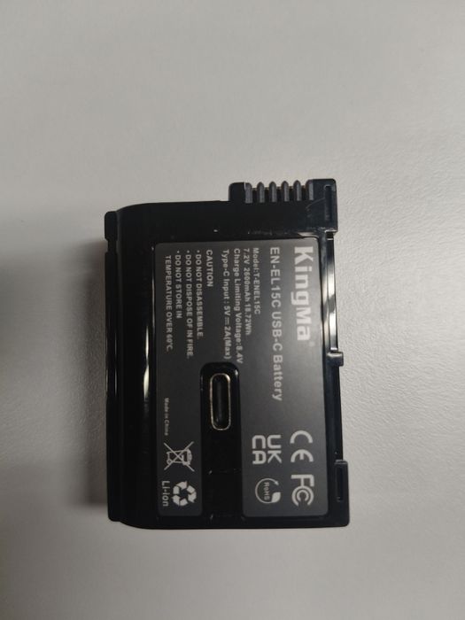 Bateria KingMa EN-EL15C USB-C – Alta autonomia para câmaras Nikon