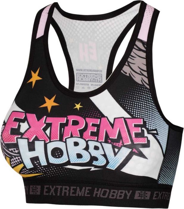 Top sportowy damski Extreme Hobby Comic, RÓŻOWY,NOWY, ORYGINALNY [ L ]