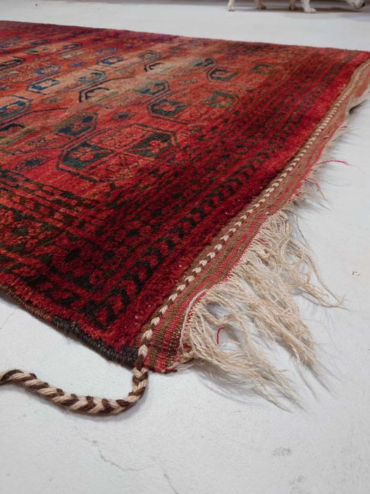 Dywan wełniany ręcznie tkany Afgan 125x220 Vintage