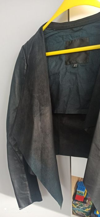 Ramoneska czarna skórzana krótka S