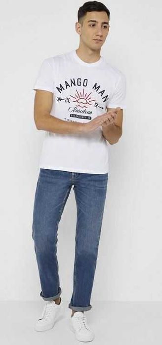Calças de Ganga Mango MAN Steve Straight Fit Jeans - Novas
