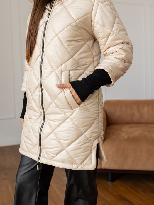 Зимняя женская куртка удлинённая больших размеров 42-72