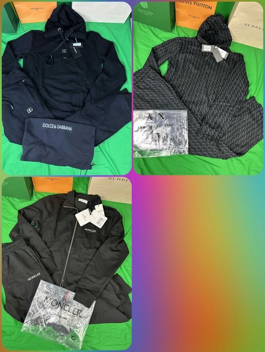 Dres komplet dolce gabbana czarny nowość aj logowany premium bawelna
