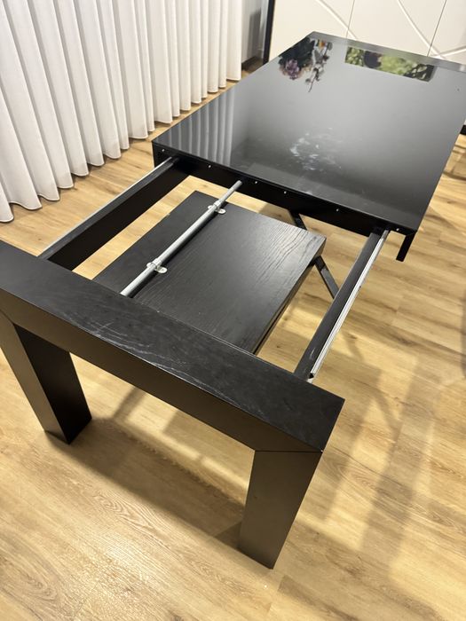 Mesa sala extensivel vidro temperado