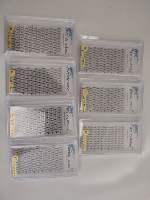 Rzęsy Kępki zestaw startowy paczki czepki Abonnie Nagaraku Wendy lashe