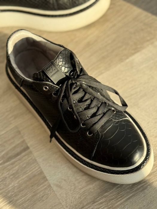 Щкіряні кеди кроссівки питон зозуля