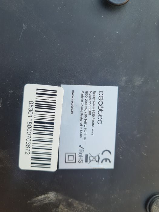 Farelka termowentylator CECOTEC 1800W