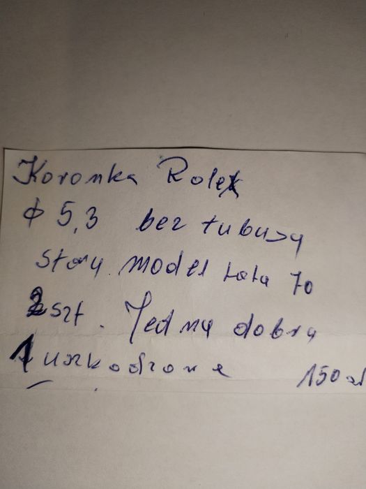 Koronka Rolex 5,3x3,9 2 sztuki