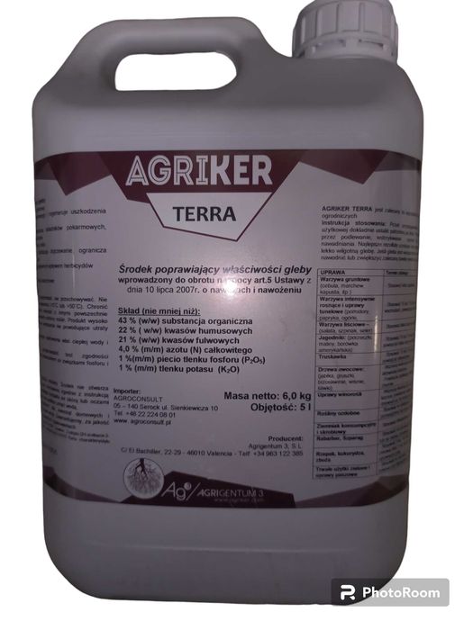 Agriker Terra użyźniacz glebowy, opakowanie 5 l na 2 ha