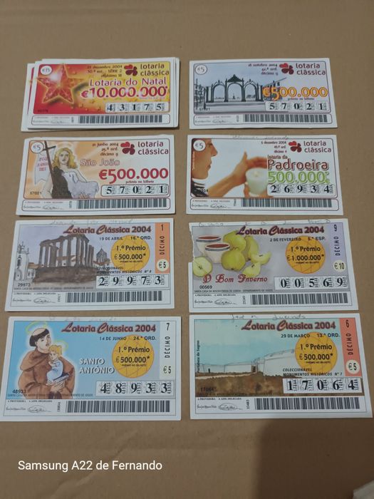 Vendo  vários Bilhetes