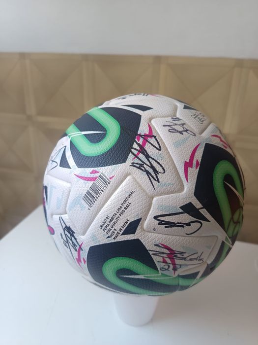 Bola oficial autografada