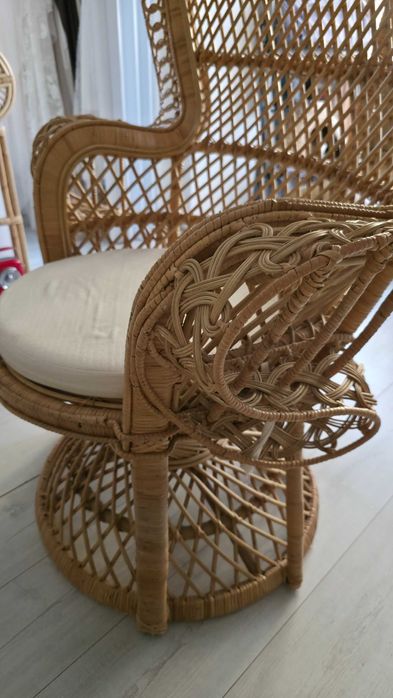 Fotel Paw rattanowy