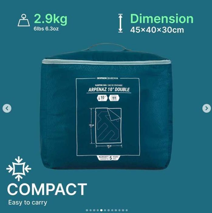 Saco de Dormir Duplo Decathlon Arpenaz