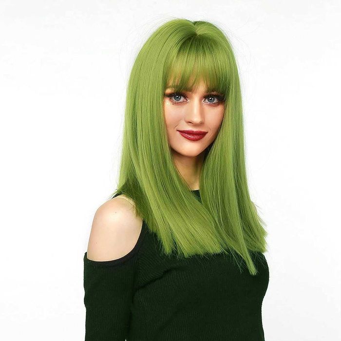 Peruka Matcha zielona peruka dla kobiet Halloween Karnawał