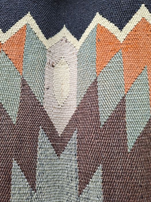 Piękny, wełniany kilim w stylu Art Deco