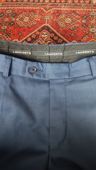 Garnitur komplet Lancerto Wełna Spodnie i marynarka klasyczny krój