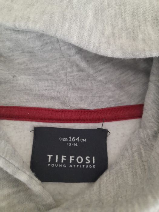 Sweatshirt cardada cinzenta rapaz 13/14 Tiffosi