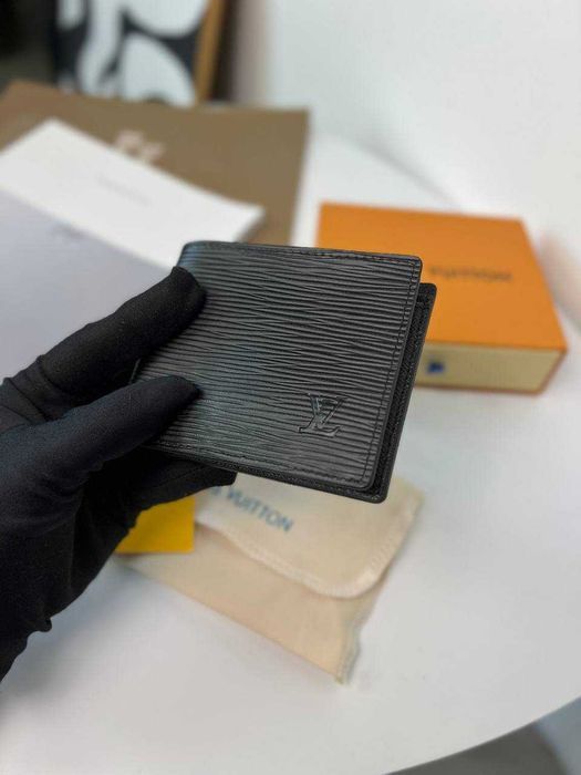 Кошелек Луи Витон черный бумажник Louis Vuitton органайзер LV k314