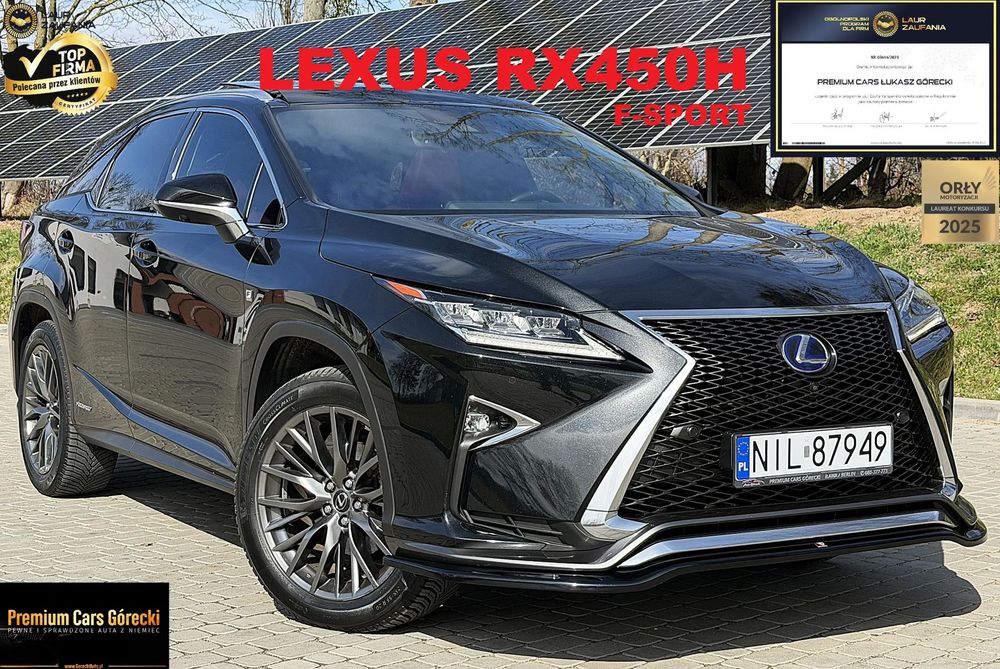 Lexus RX F-Sport+Maxton*Pano*FullLED*Kamery360*HUD*Blis*MarkLev*elFotele*Skóry*