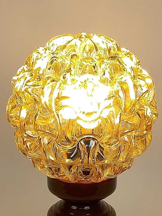 Lampa stołowa porcelanowa PRL retro vintage midcentury space age