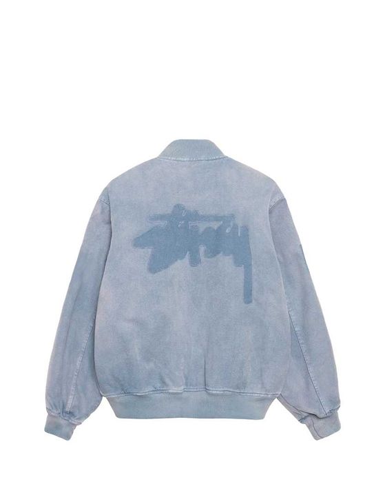 Куртка STUSSY Ghost Logo Canvas Varsity Jacket Blue