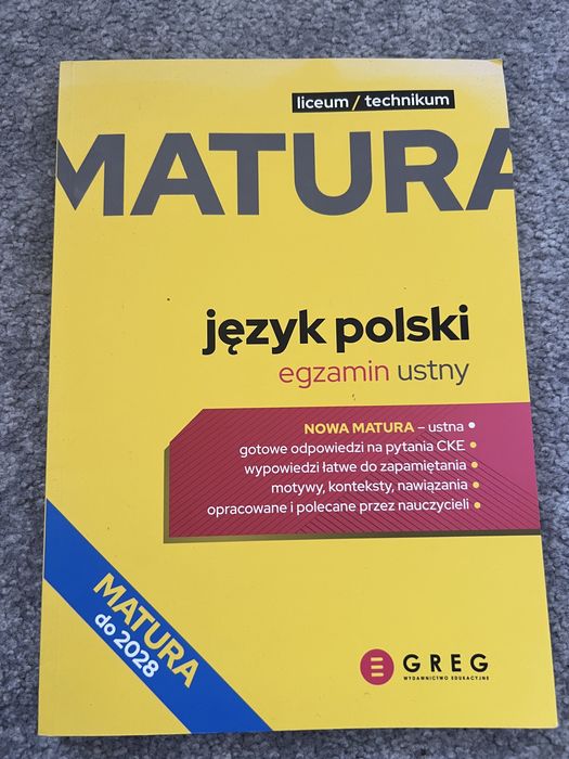 Matura język polski egzamin ustny greg liceum technikum