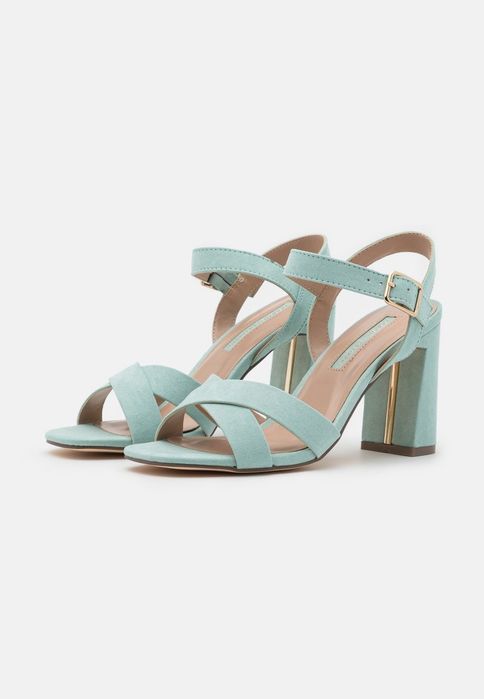 Miętowe sandały Dorothy Perkins Selena block na slupku