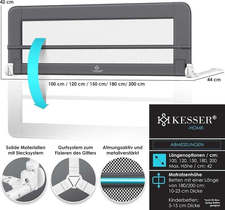 Nowa bramka / barierka zabezpieczająca /150CM/ ochrona / KESSER !4313!