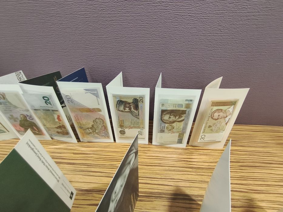 Cała kolekcja banknotów kolekcjonerskich NBP 17 sztuk stan menniczy