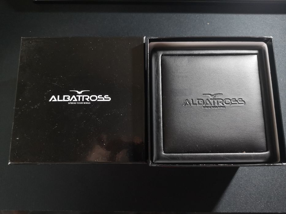 Relógio albatross pele preto